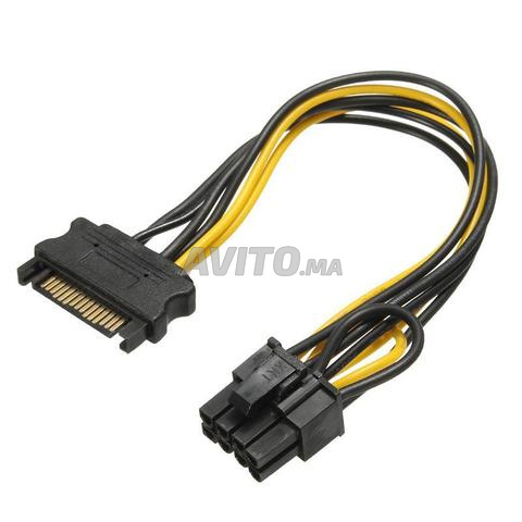 Sata to 6/8Pin Adapter GPU Power Supply PCI-E Male