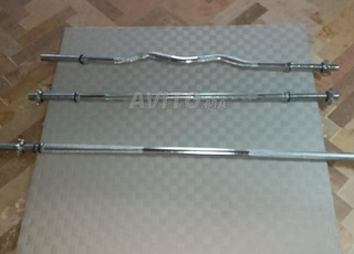 Barre chromée Musculation avec fixation
