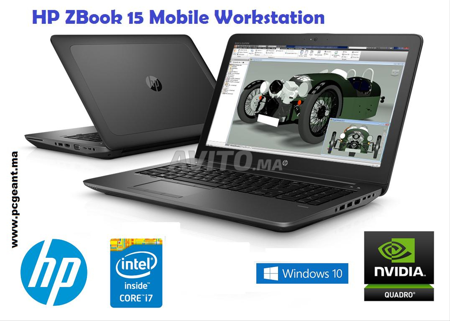 HP Zbook 15 G3 Core i7 I 16Go I 512Go I NVIDIA 4Go - 3