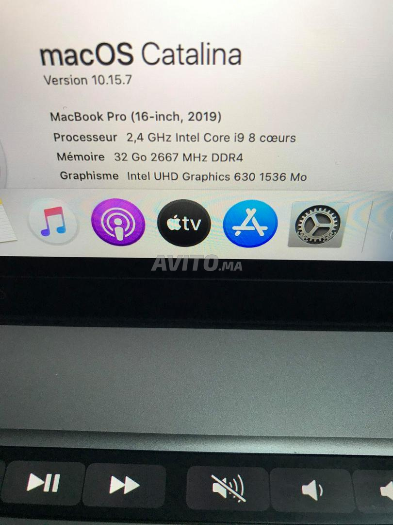 Macbook Pro touchbaar i9 32GO 8Coeurs 16 inch 2019 - 3