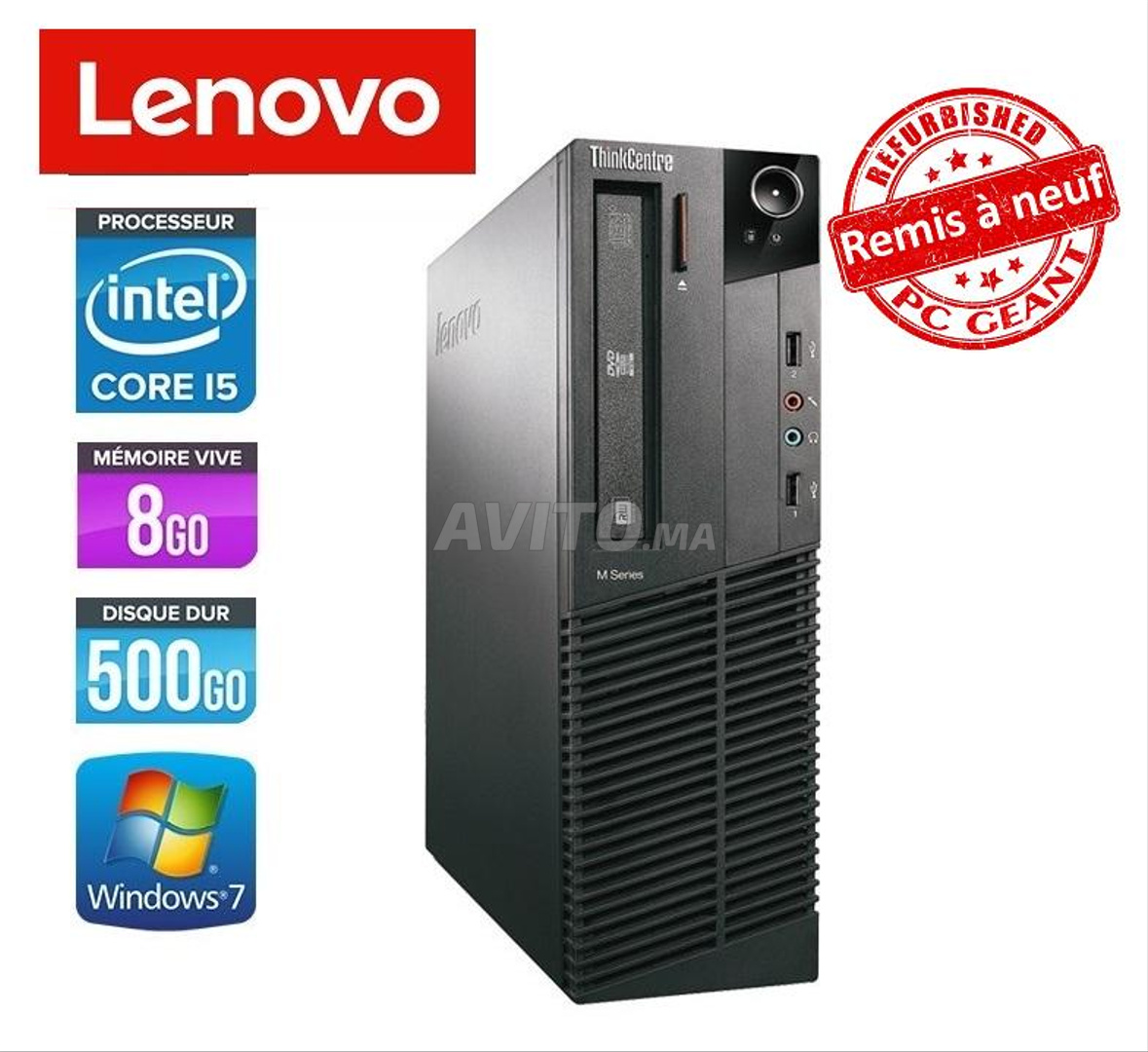 Lenovo Thinkcentre Core i5-2400 I 8Go I 500 Go  - 1