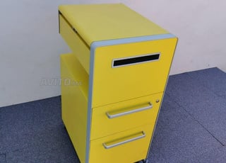 Meuble caisson de rangement Bisley mobile jaune