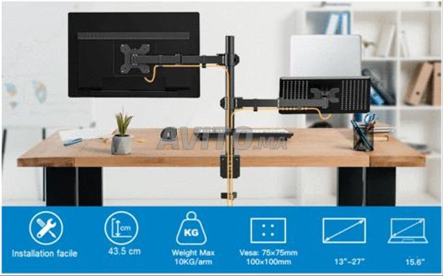 HUANUO Support Ecran PC avec Plateau pour Ordinateur Portable