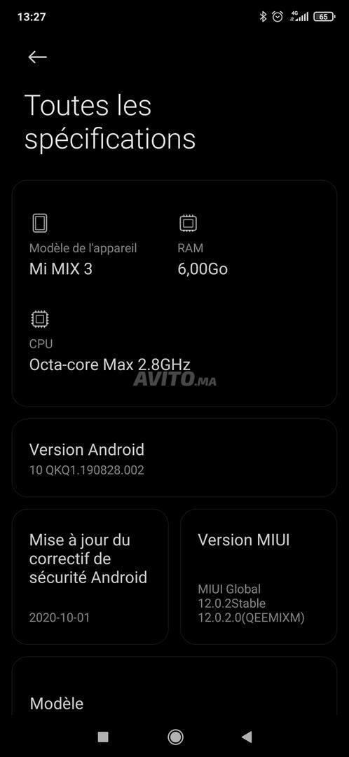 MI MIX 3 6ram 128GB  - 3