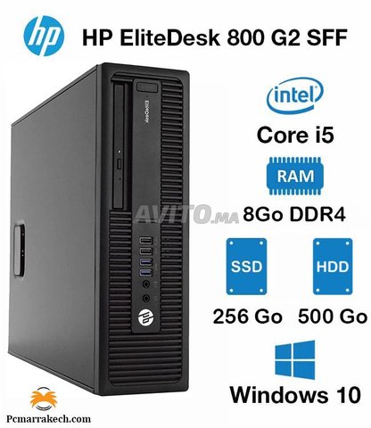 Hp 800 G2 i5-6500  3.60Ghz 8Go 256 SSD Et 500 HDD - 1