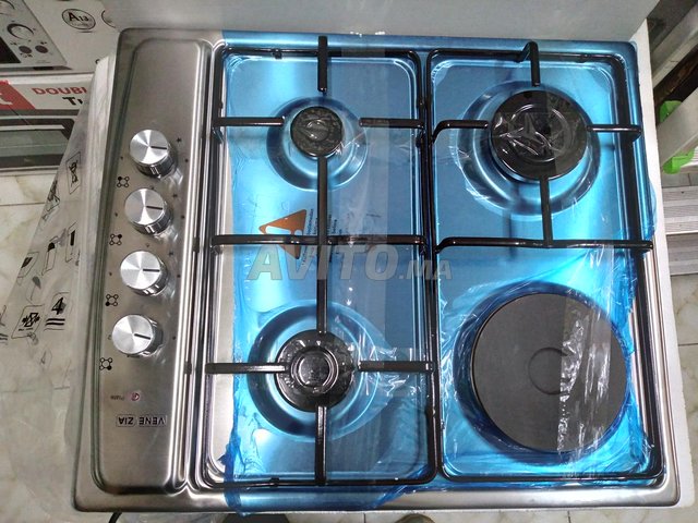 Plaque de cuisson 3f gaz 1 induction  inox venezia - 1
