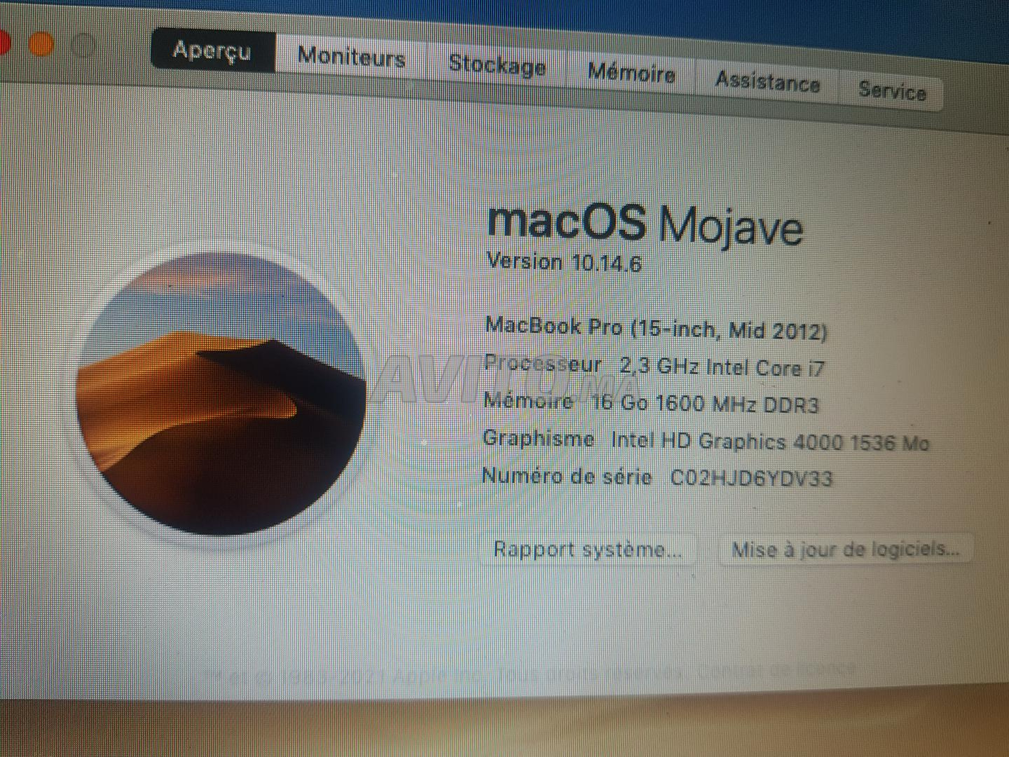 Macbook pro 2012 i7 - 3