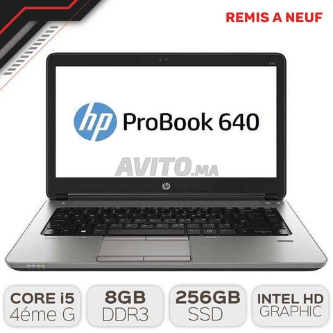 HP PROBOOK 640 G1 / i5-4éme / 8GB DDR3 / 256GB SSD - 1
