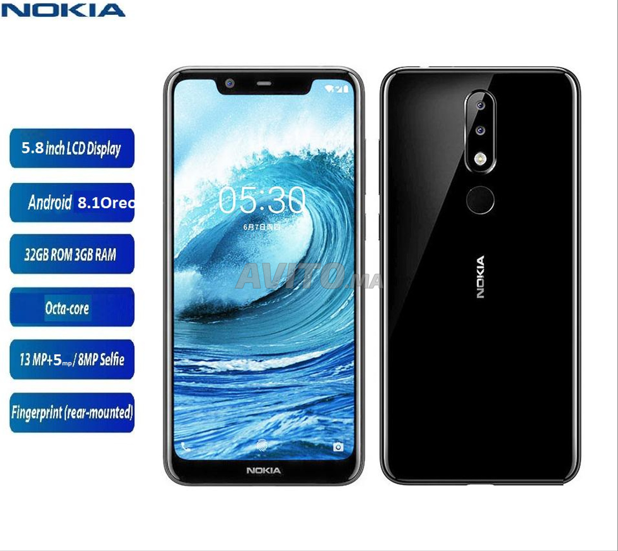 Nokia 5.1 Plus Telephone 5.8 4G 32Gb Ram 3Go-13MP - 1