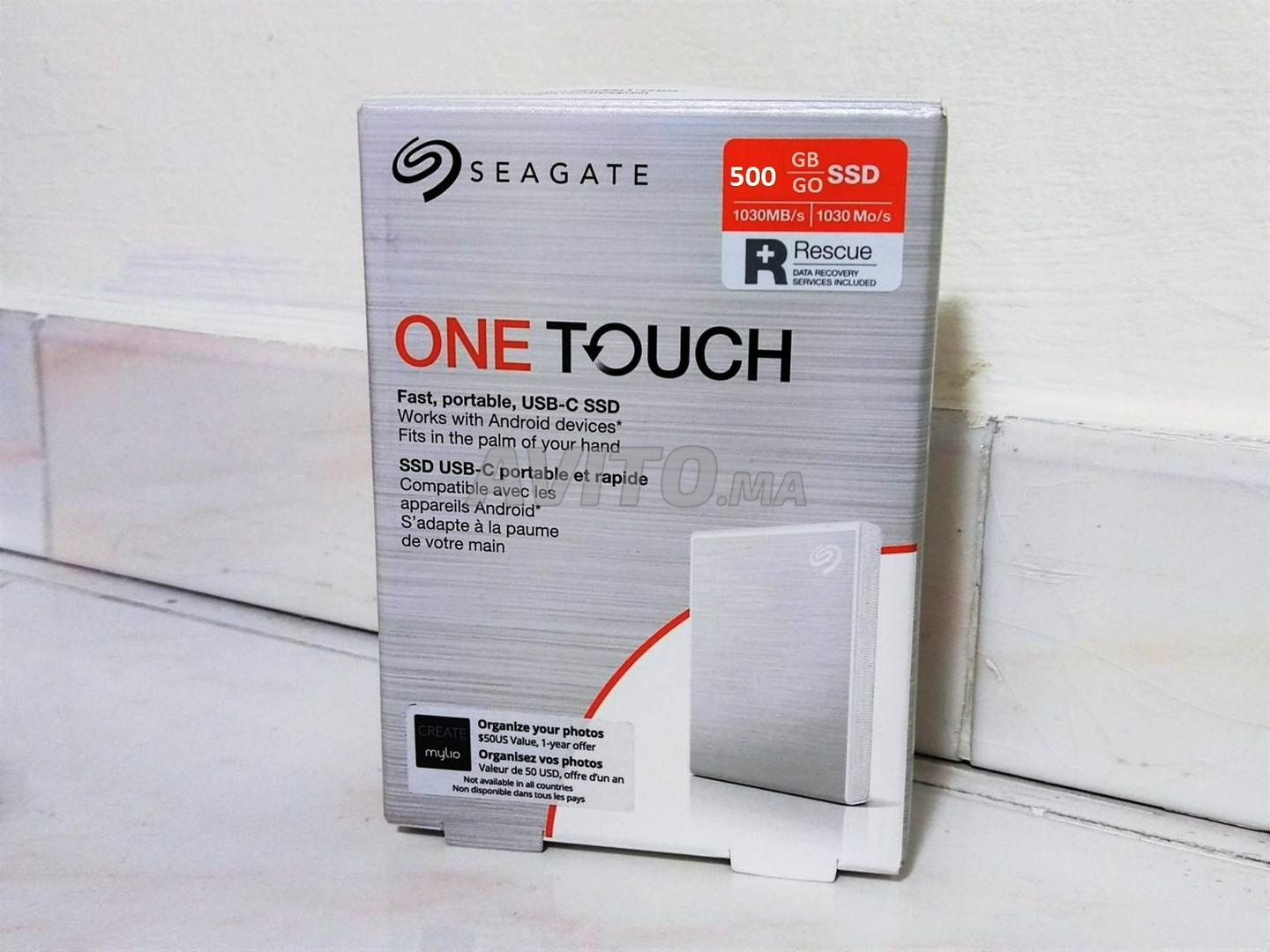 Seagate Disque Dur externe portable SSD 500 GB/Go - 5