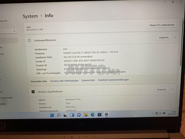 Acer Swift 3 i7-1065G7 16 Go de RAM 1 To SSD  - 4