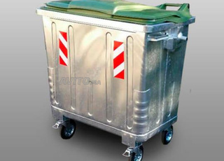 bacs poubelle métallique