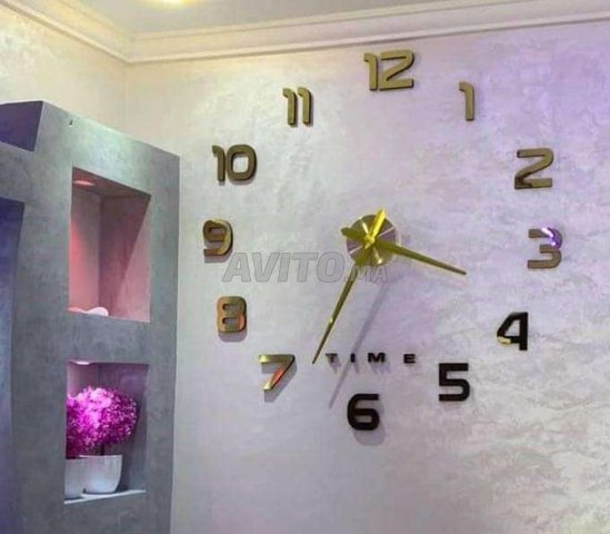 ساعة حائطية 3D montre murale neuve très chic - 1