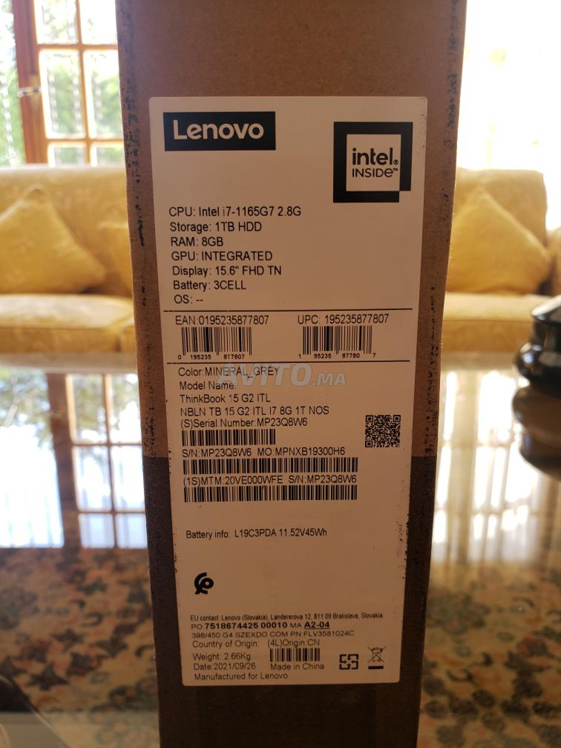 Pc Lenovo Thinkbook 15' G2 1Tb i7 2021 neuf - 2