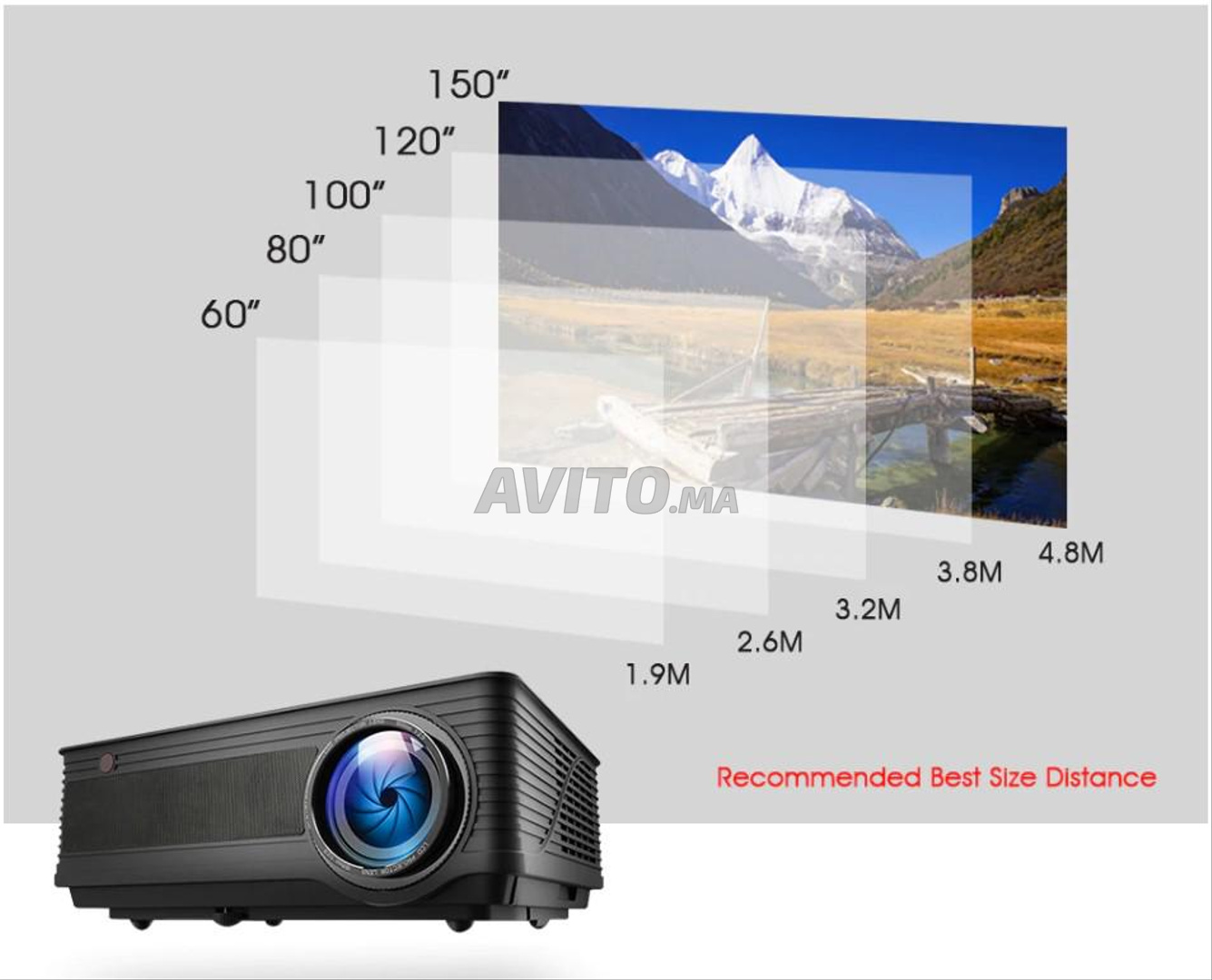 SD300 Android Projecteur HD 3200 Lumens WIFI  - 3