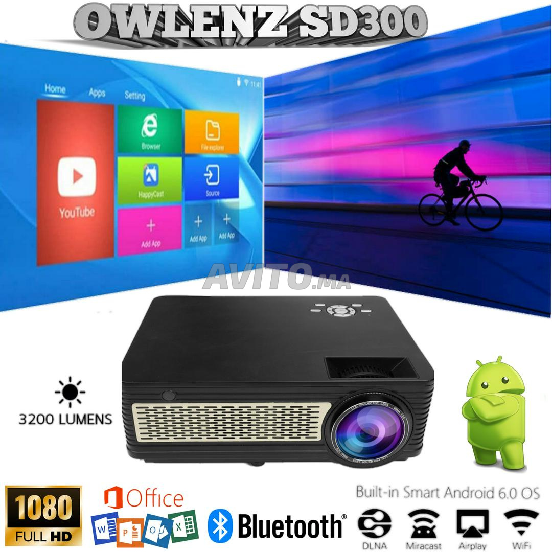 SD300 Android 6.0 Projecteur HD 3200 Lumens WIFI  - 1