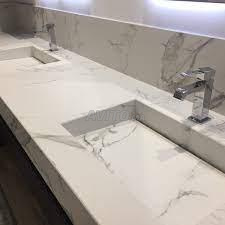 Plan vasque - vasque en quartz Compac / Silestone