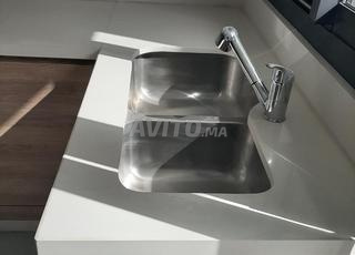 plan cuisine en quartz compac / silestone