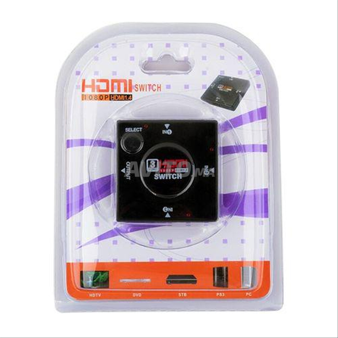 3 Ports 1080P HDMI Switch(Black) - 1
