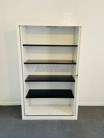 Armoire haute 120x200cm blanche porte coulissante