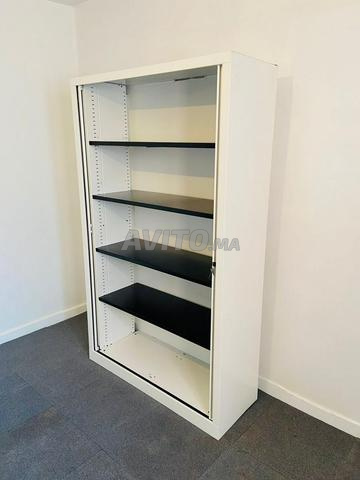 Armoire haute 120x200cm blanche porte coulissante