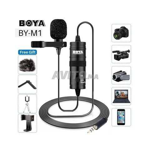 BOYA Microphone à revers Lavalier pour Smartphone