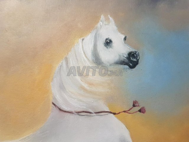 Tableau peinture cheval pure sang arabe  - 2