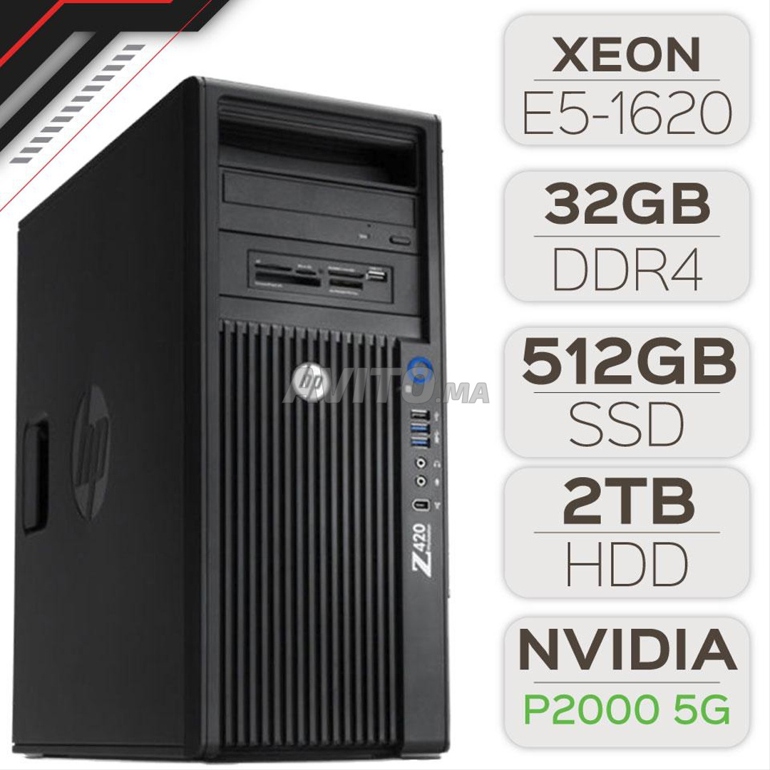 HP Z420 Workstation XEON E5 4th Nvidia P2000 5G - 1
