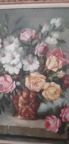 Grand tableau d'art signé 1960