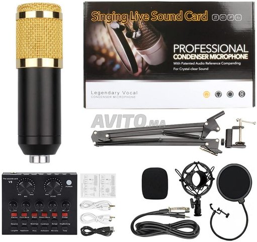 Kit Microphone à Condensateur BM 800 Carte Son V8 - 2