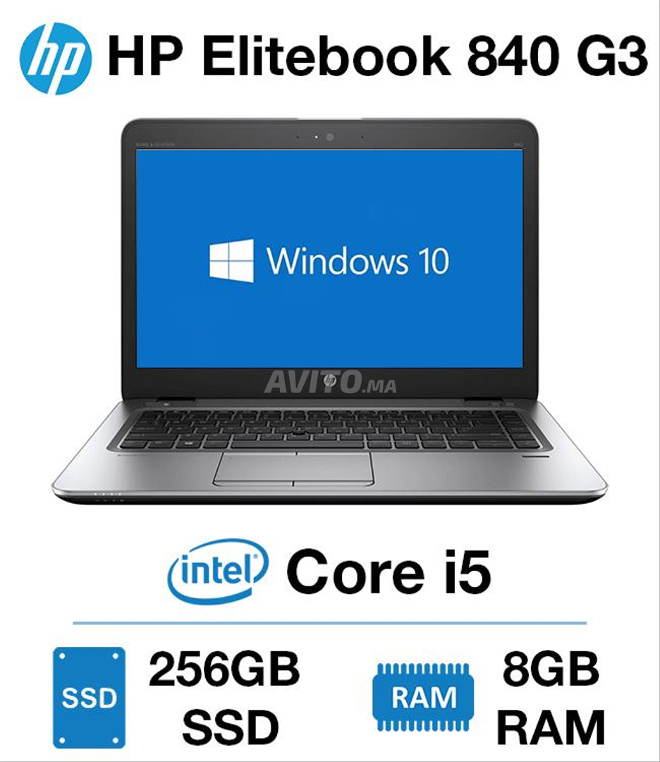 pc portable HP ELITE BOOK I5/6 GEN/8G/256SSD - 3