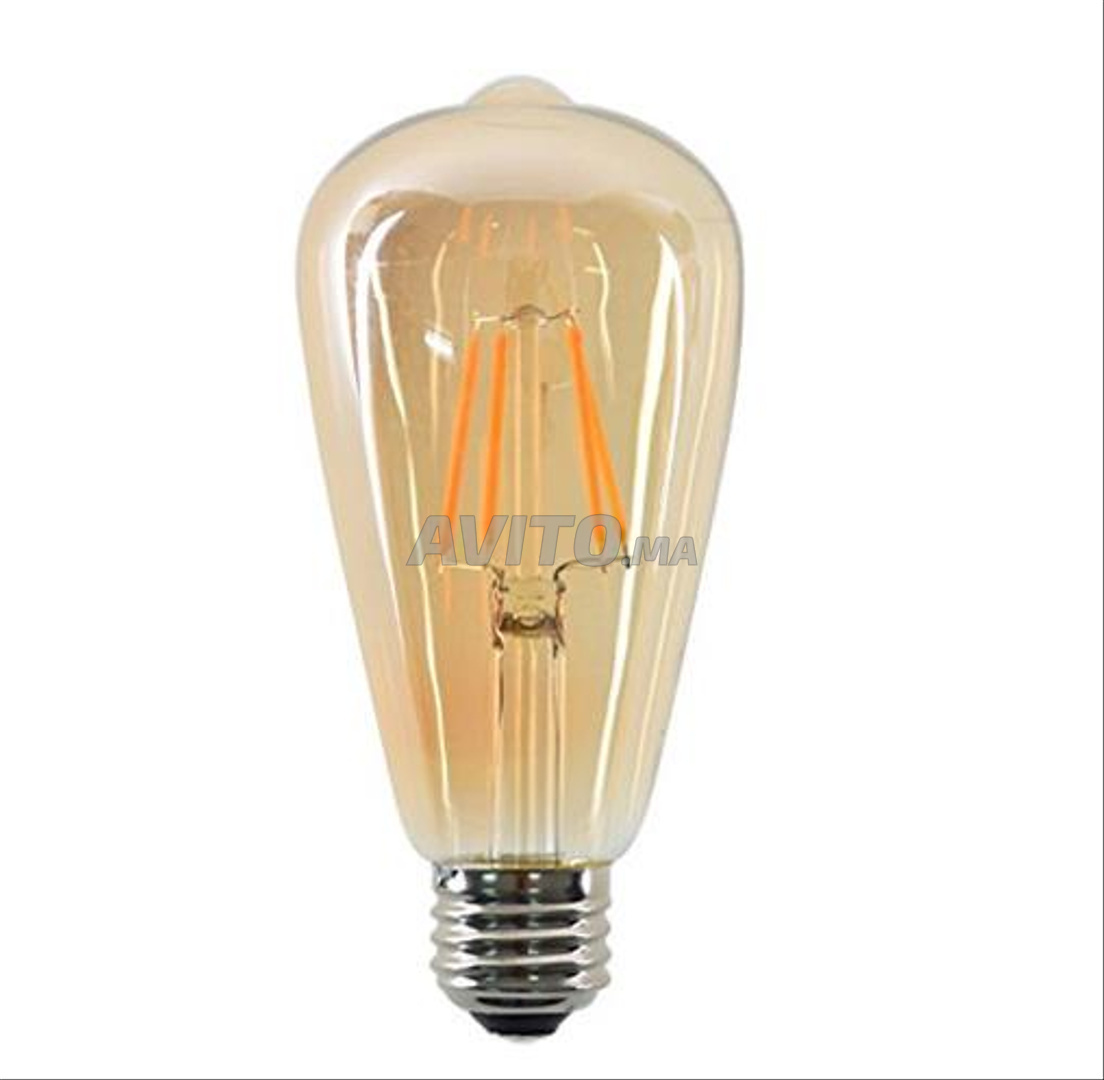 Ampoule 4w Edison à LED Ambre Dimmable ST64 - 1