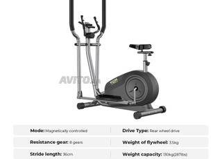 ELLIPTIQUE D'ENTRAÎNEMENT TOP GYM