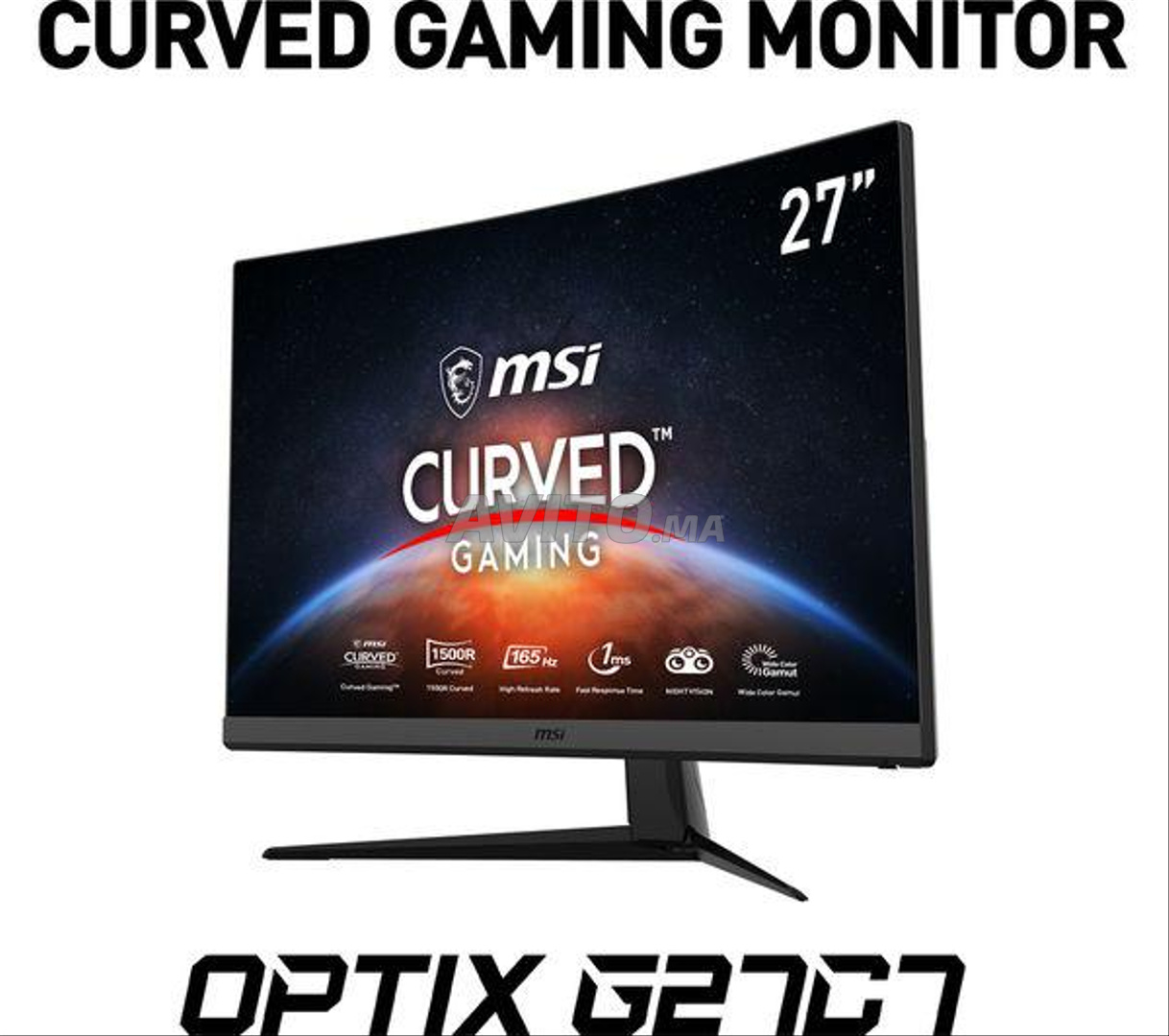 MSI Optix G27C7 Gaming Monitor Curved 165Hz  - 1