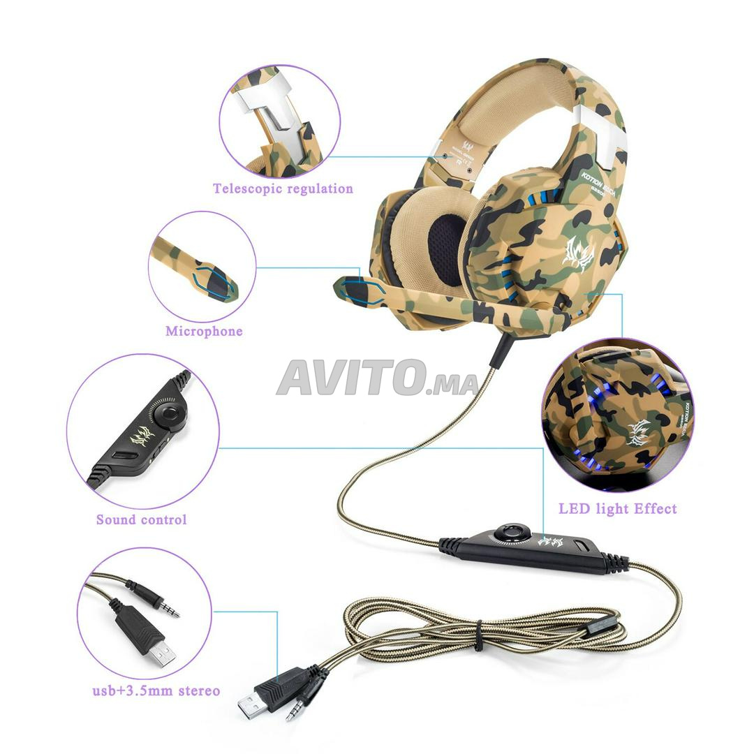 Casque Gamer Camouflage G2600 écouteurs de jeu  - 6