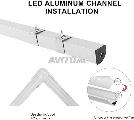 Profilé Aluminium LED Pour Coin 2- 3m  nb - 2