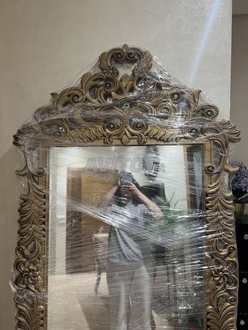 Grand miroir de salon baroque doré (style vintage) - 5