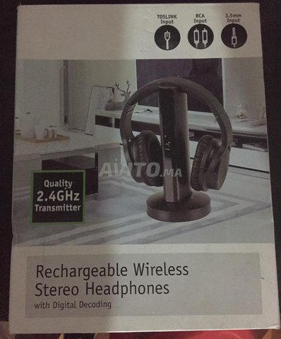 2.4GHz Wireless Rechargeable Stereo Headphones - 2