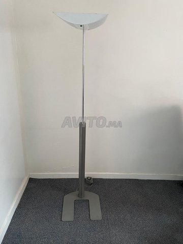 Lampadaire de bureau gris double branche