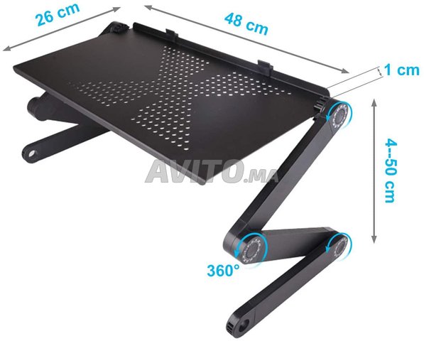 Table d'ordinateur portable Pliable ventilateur  - 6