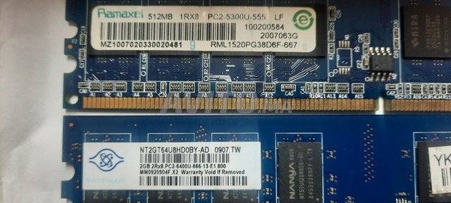 Barrette mémoire DDR2 et DDR3 - 1