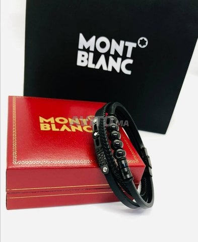 Bracelet Mont Blanc en vrai cuir  - 1