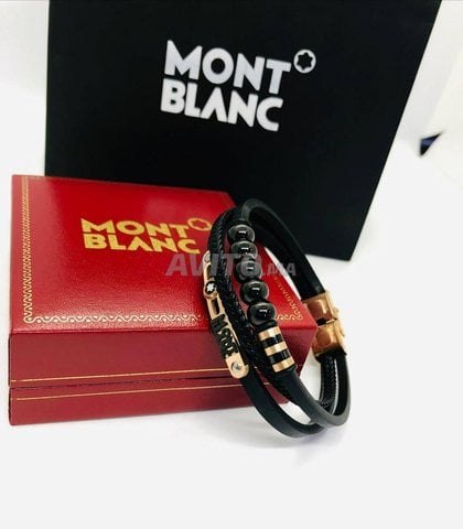 Bracelet Mont Blanc en vrai cuir  - 2