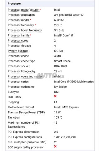 ASUS X550CA - i7 - 4GB RAM 500GB Hdd touchscreen  - 7