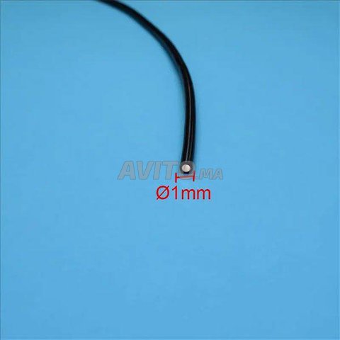 Cable fibre optique led Jacket Noir 1mm 1 Mètre - 6