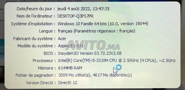 Acer Aspire i5 vPro 6 Go Ram  - 2