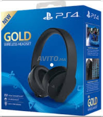 Casque Ps4 Ps5 sony Gold Wireless 7.1 - 1