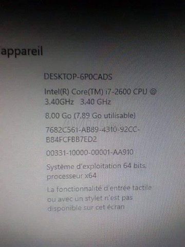 PC I7 2eme 500GB 8GB RAM ECRAN DELL 17 - 2