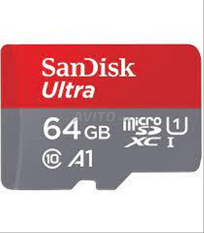 Carte mémoire Sandisk Ultra 64 GO Micro SD  - 1
