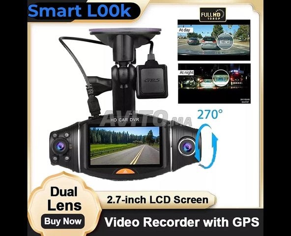 Double Caméra voiture Dash bord R310 Dashcam GPS - 1